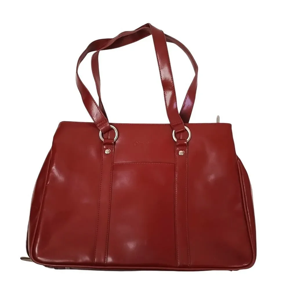 Franklin Covey Burgundy Business Laptop Work Tote Bag Organizer Discontinued